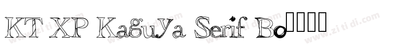 KTXP Kaguya Serif Bo字体转换